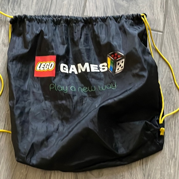 Black Lego players club lightweight backpack Top close Measures: 15”w by 18-19”h - Picture 1 of 4